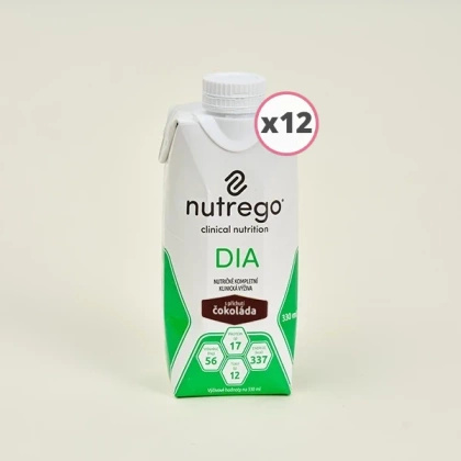 Nutrego DIA 12 x 330 ml o smaku czekoladowym - płynna dieta dla diabetyków