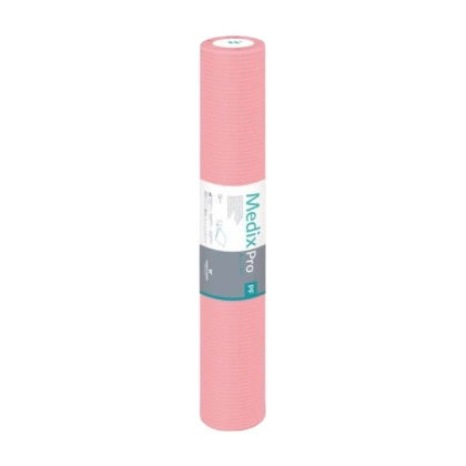 Podkład podfoliowany w rolce 70 cm x 40 m, perforacja co 50 cm - MedixPro, różowy