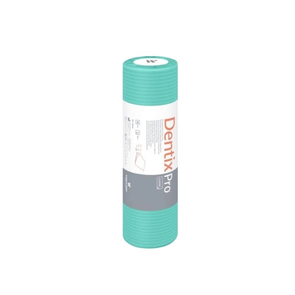 Serwety podfoliowane w rolce 33 cm x 19,2 m, perforacja co 48 cm - DentixPro, zielone