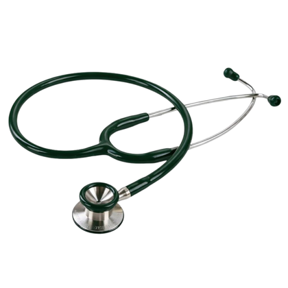 Stetoskop pediatryczny nierdzewny PN-35 - ciemnozielony