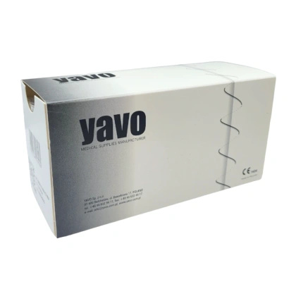 Nici YAVO NYLON 2/0 ig.19 mm, 3/8 koła, odwrotnie tnąca / 45 cm - niewchłanialne, monofilament, niebieskie (12 szt.)
