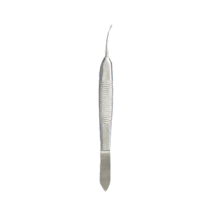 Pinceta HEES 1/2 ząbki 9 cm - zagięta