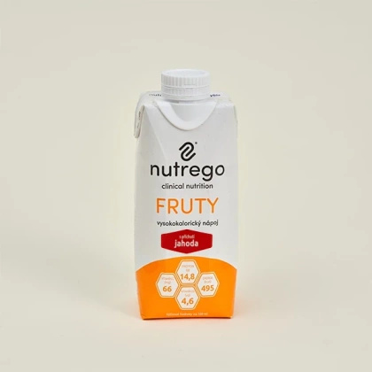 Nutrego FRUTY 12 x 330 ml o smaku truskawek