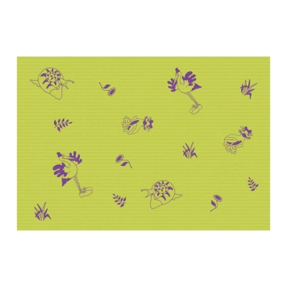 Podkład podfoliowany w rolce 50 cm x 40 m, perforacja co 50 cm - dziecięcy, limonka