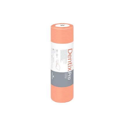Serwety podfoliowane w rolce 33 cm x 19,2 m, perforacja co 48 cm - DentixPro, morelowe