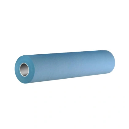 Podkład podfoliowany w rolce  50 cm x 40 m, perforacja co 50 cm - MUSTAF, NIEBIESKI