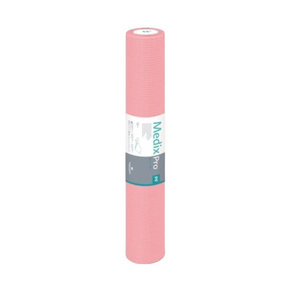 Podkład podfoliowany w rolce 60 cm x 40 m, perforacja co 50 cm - MedixPro, różowy