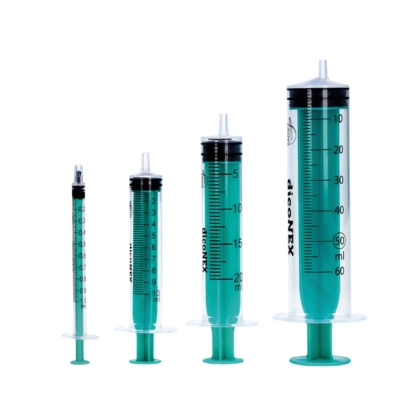 Strzykawka trzyczęściowa 50 ml. Luer, zielony tłok (25 szt.) - dicoNEX