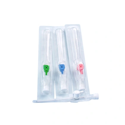 Kaniula dożylna 24G 0,7 x 19 mm żółta, z portem bocznym i liniami RTG - KD-FIX